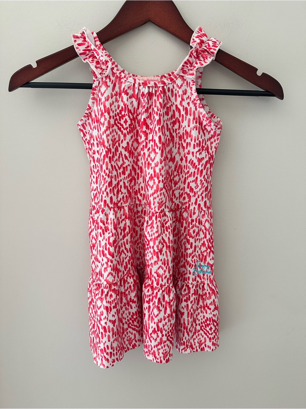 Tommy Bahama Coral Red & White Printed Girls Sundress Sz 2T Summer, Resort, Play